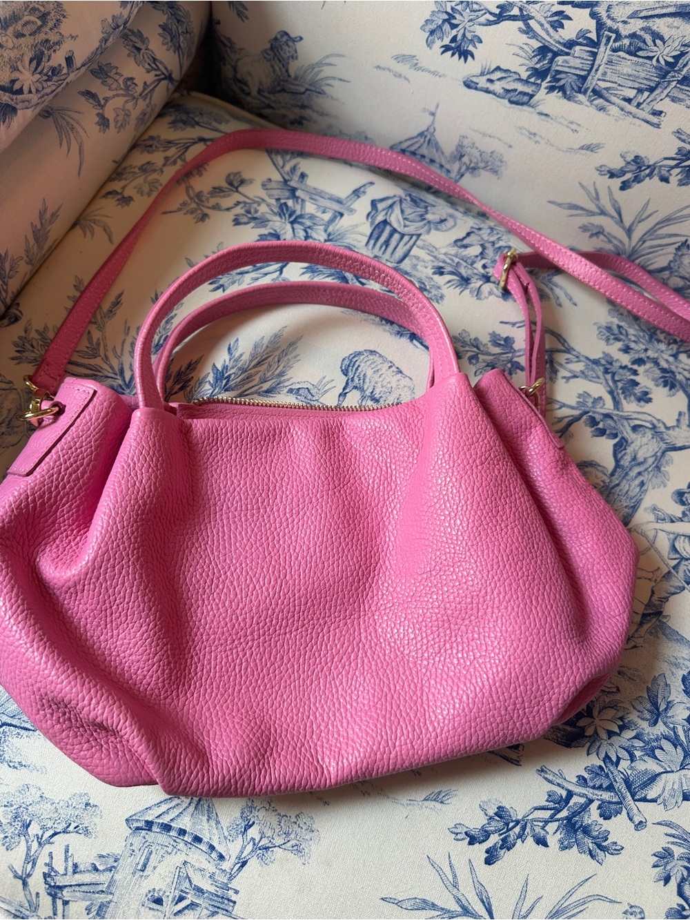Genuine Leather Pink Handbag - Picture 2 of 6